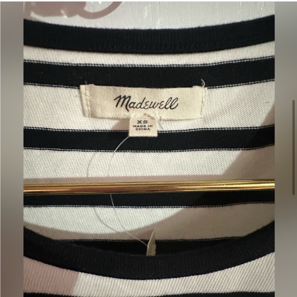 NWT MADEWELL STRIPED RINGER DRESS - Picture 7 of 14